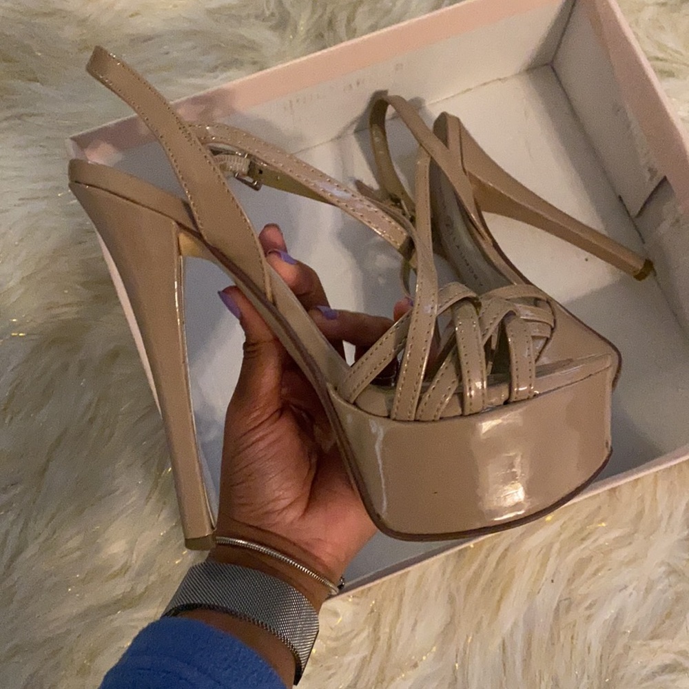 Nude high heels